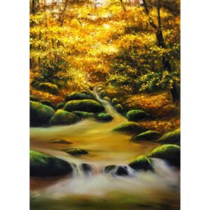 Маслена картина есен пейзаж горски пейзаж живопис