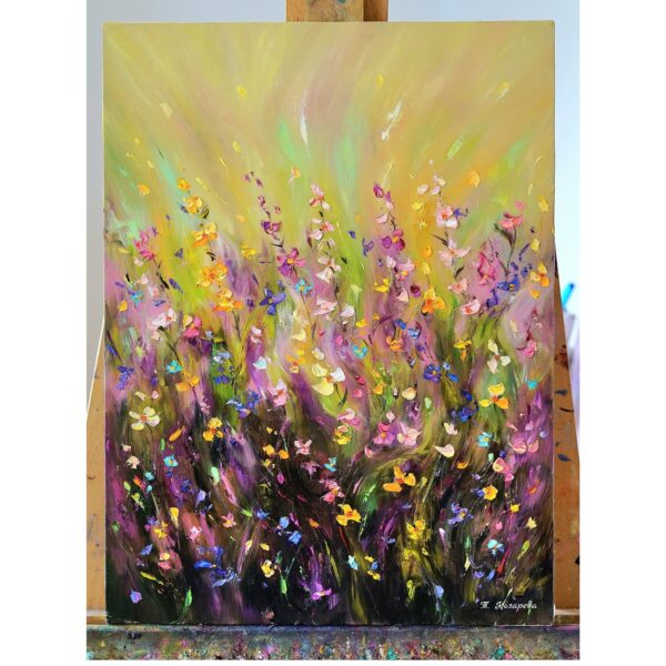 Картина Маслена Живопис Цветна Поляна Феерия от Цветове Полски Цветя
