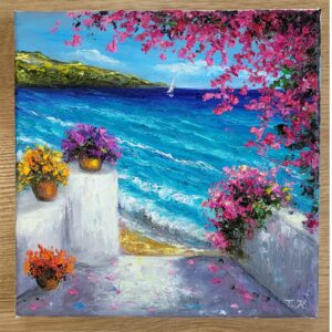 КАРТИНА МАСЛЕНА ЖИВОПИС ЦВЕТЯ ФЛОРАЛНА КАРТИНА МАКОВЕ