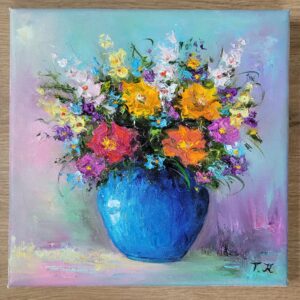 КАРТИНА МАСЛЕНА ЖИВОПИС ЦВЕТЯ ФЛОРАЛНА КАРТИНА МАКОВЕ